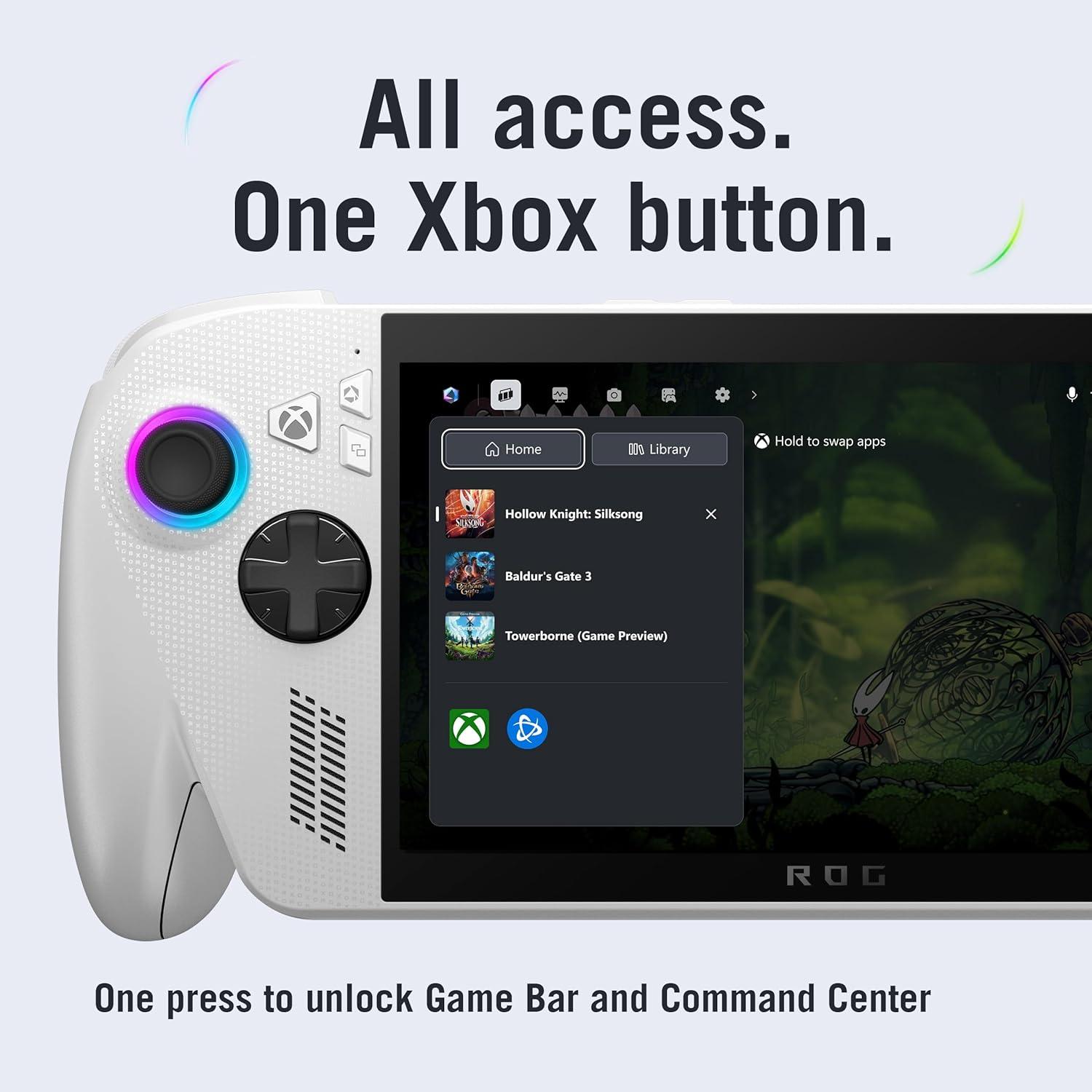image:imageASUS ROG Xbox Ally 7 1080p 120Hz Touchscreen Gaming Handheld 3month Xbox Game Pass Premium included AMD Ryzen Z2 A 16GB RAM 512GB SSD WhiteROG Xbox Ally Z2 2025