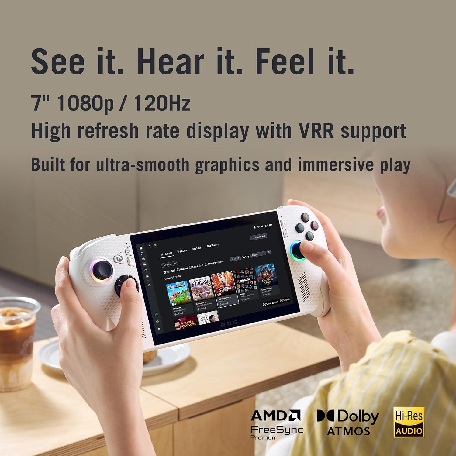image:imageASUS ROG Xbox Ally 7 1080p 120Hz Touchscreen Gaming Handheld 3month Xbox Game Pass Premium included AMD Ryzen Z2 A 16GB RAM 512GB SSD WhiteROG Xbox Ally Z2 2025