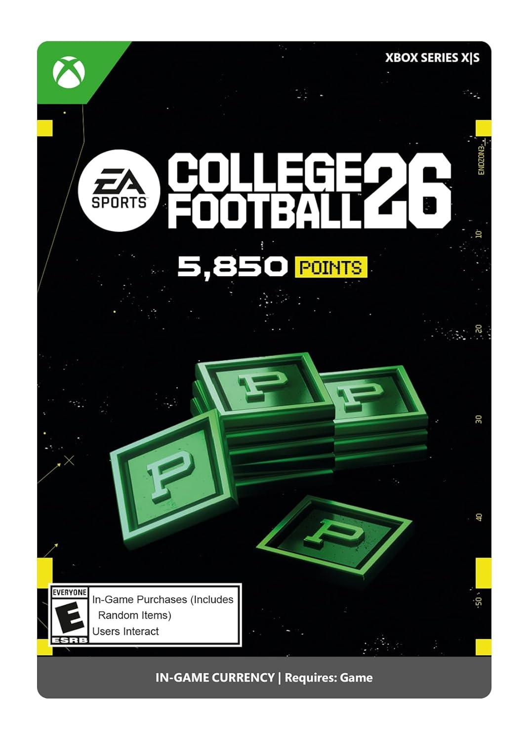 image:imageCollege Football 26 5850 Points Xbox Series XS Digital CodeXbox Series XS Digital