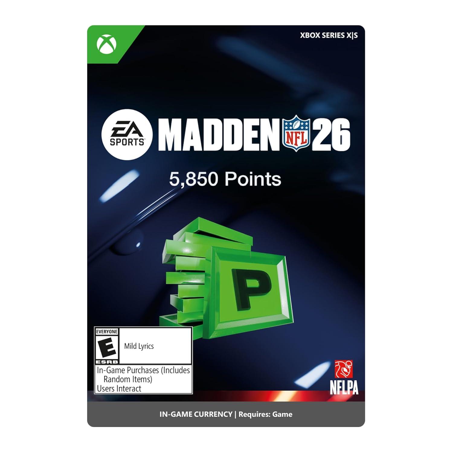 image:imageMadden NFL 26 2800 MUT POINTS Xbox Digital CodeXbox Series XS Digital