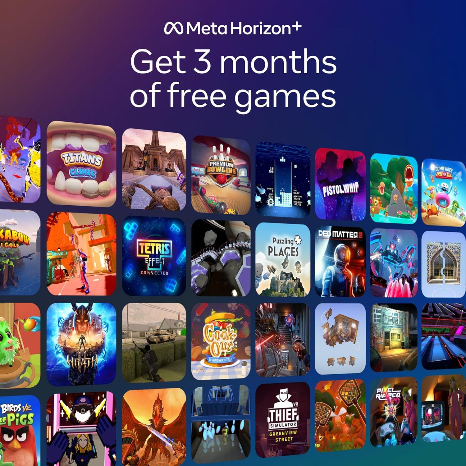 image:imageMeta Quest 3 512GB VR Headset Thirty Percent Sharper Resolution 2X Graphical Processing Power Virtual Reality Without Wires Access to 40 Games with a 3Month Trial of Meta Horizon IncludedMeta Quest