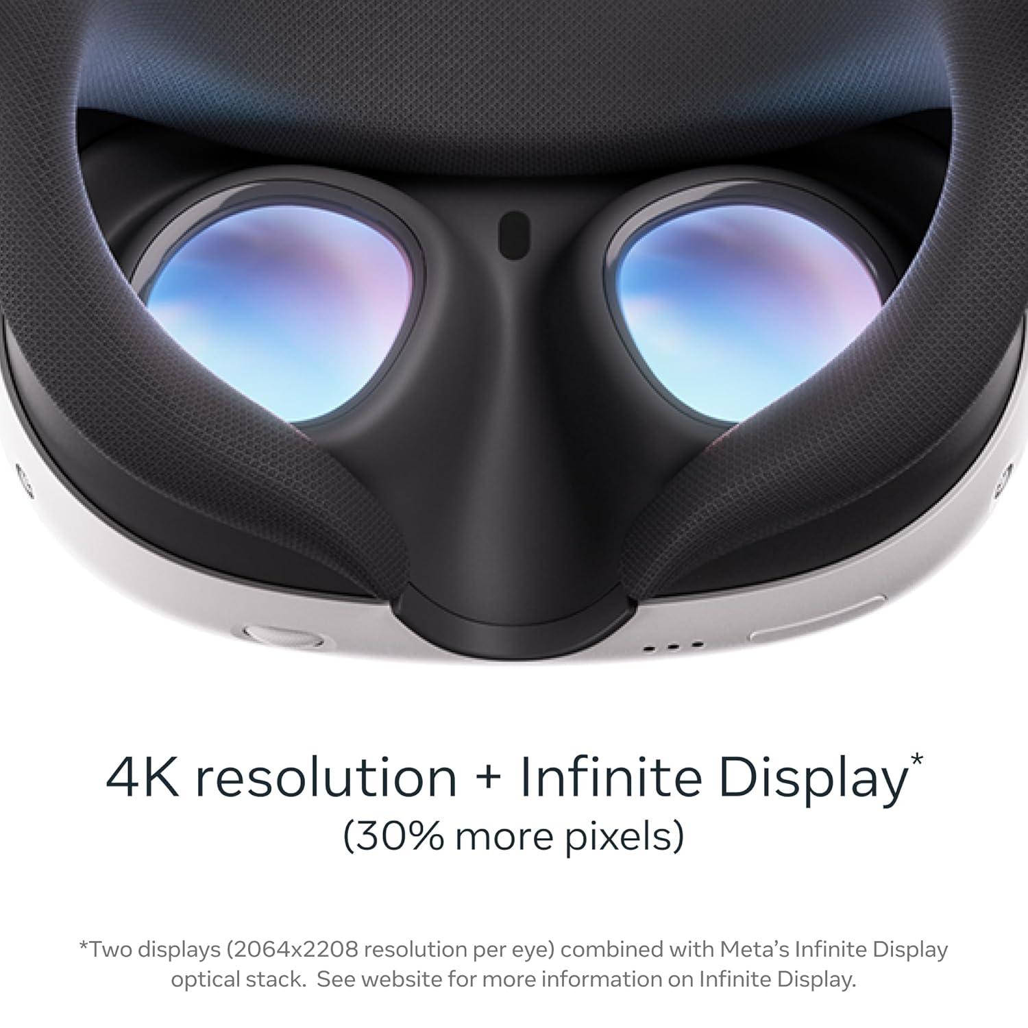image:imageMeta Quest 3 512GB VR Headset Thirty Percent Sharper Resolution 2X Graphical Processing Power Virtual Reality Without Wires Access to 40 Games with a 3Month Trial of Meta Horizon IncludedMeta Quest