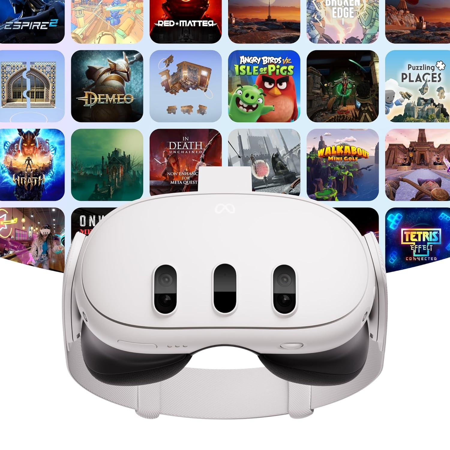 image:imageMeta Quest 3 512GB VR Headset Thirty Percent Sharper Resolution 2X Graphical Processing Power Virtual Reality Without Wires Access to 40 Games with a 3Month Trial of Meta Horizon IncludedMeta Quest