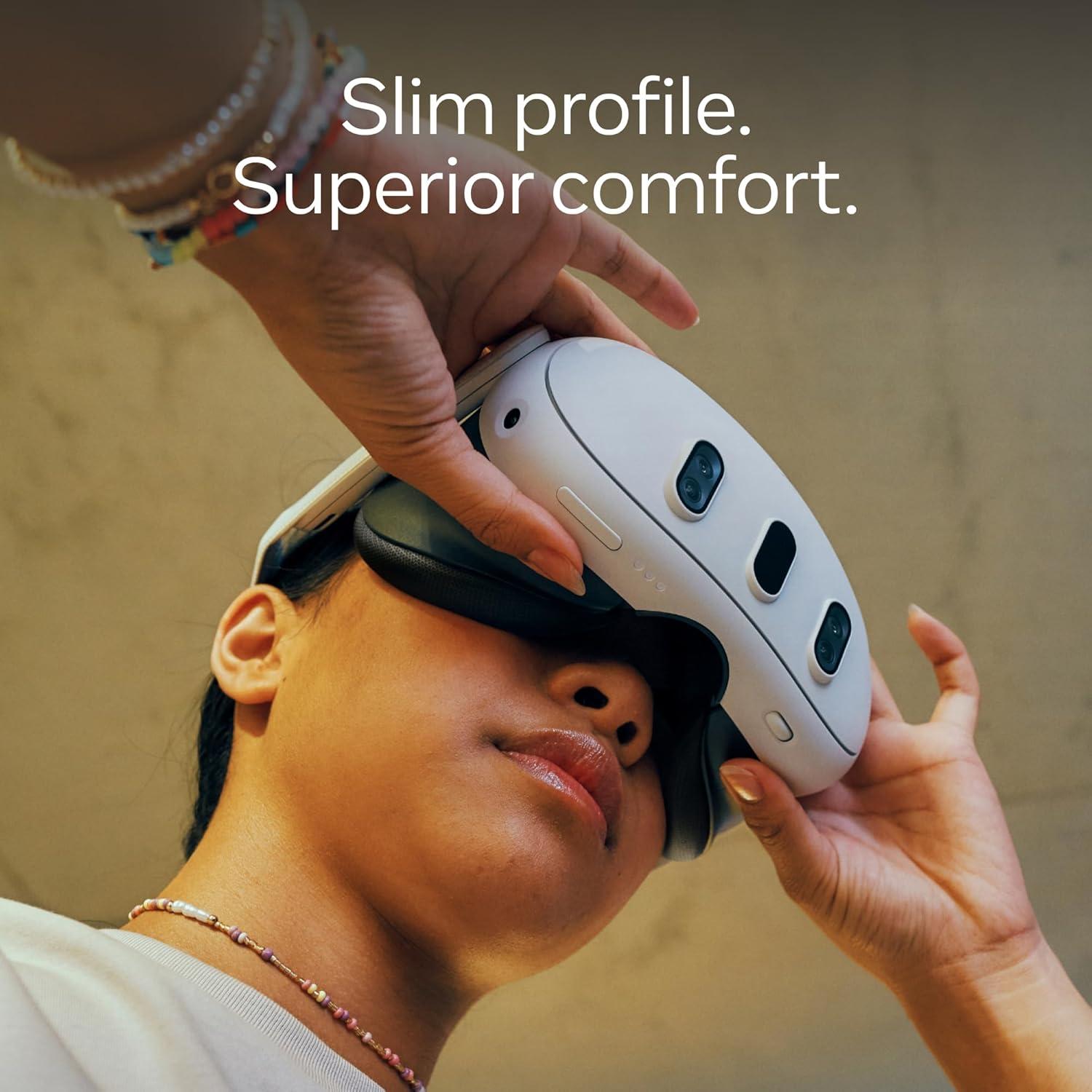 image:imageMeta Quest 3 512GB VR Headset Thirty Percent Sharper Resolution 2X Graphical Processing Power Virtual Reality Without Wires Access to 40 Games with a 3Month Trial of Meta Horizon IncludedMeta Quest