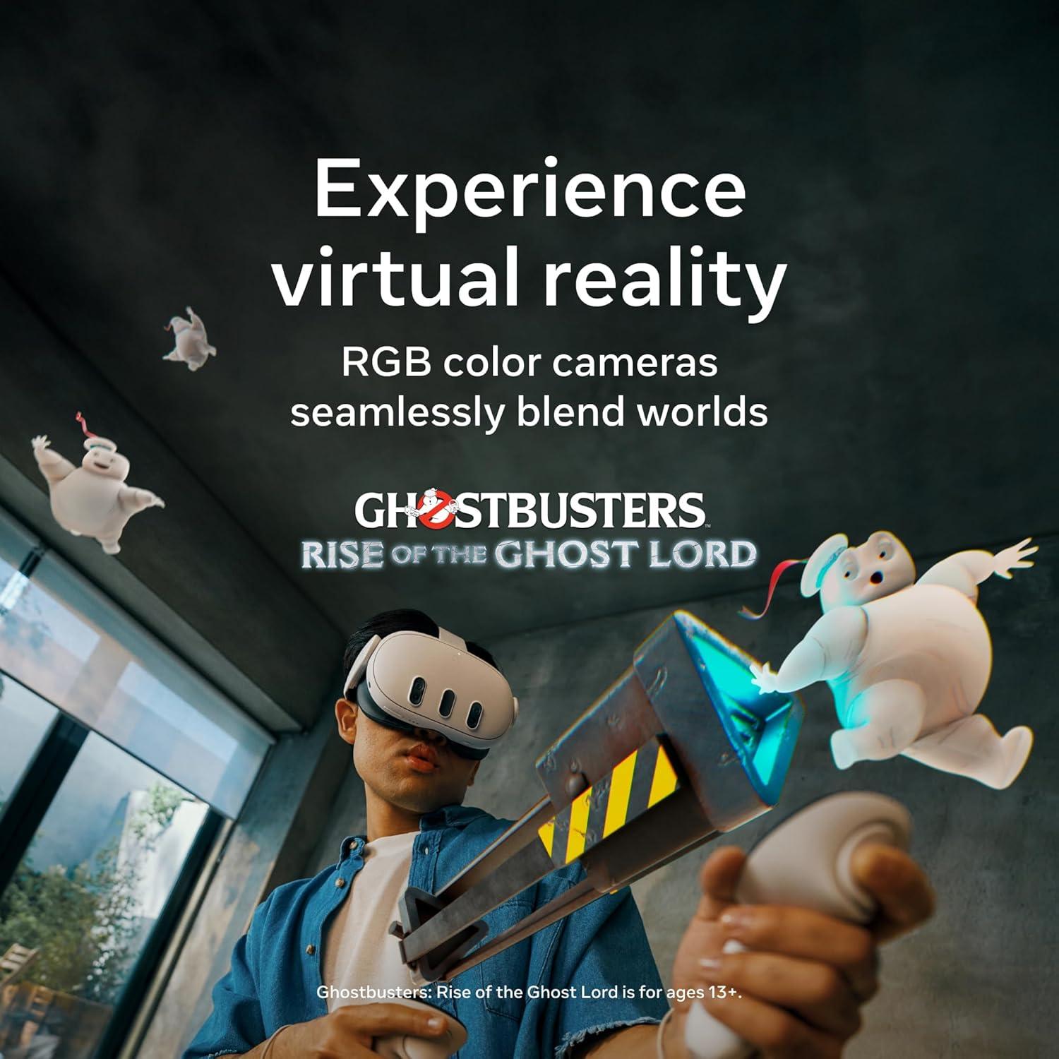 image:imageMeta Quest 3 512GB VR Headset Thirty Percent Sharper Resolution 2X Graphical Processing Power Virtual Reality Without Wires Access to 40 Games with a 3Month Trial of Meta Horizon IncludedMeta Quest
