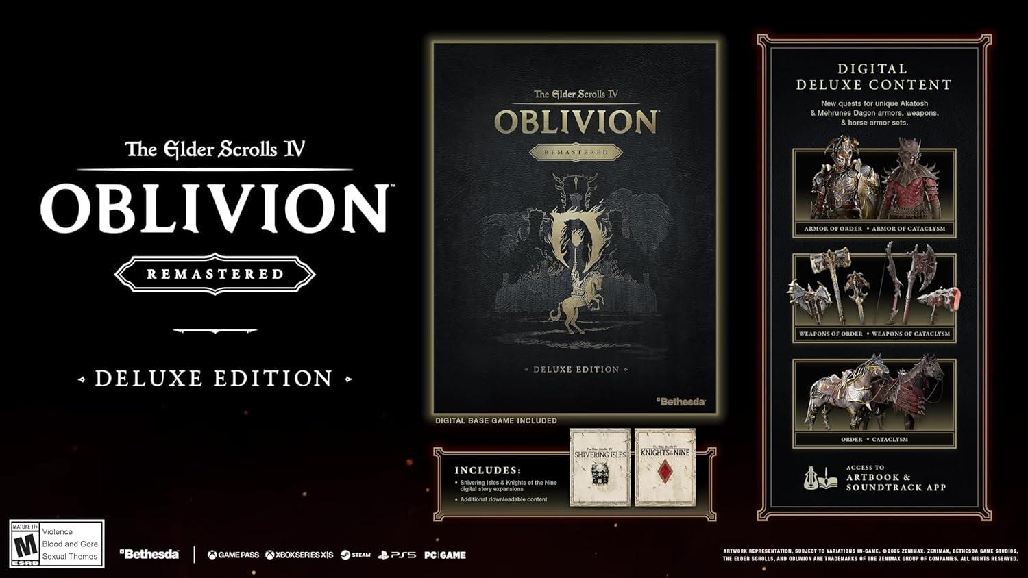 image:imageThe Elder Scrolls IV Oblivion Remastered Deluxe Upgrade Xbox Series XS amp Windows Digital CodeDeluxe Edition