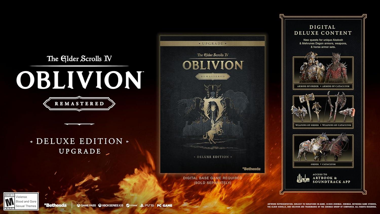 image:imageThe Elder Scrolls IV Oblivion Remastered Deluxe Upgrade Xbox Series XS amp Windows Digital CodeDeluxe Upgrade
