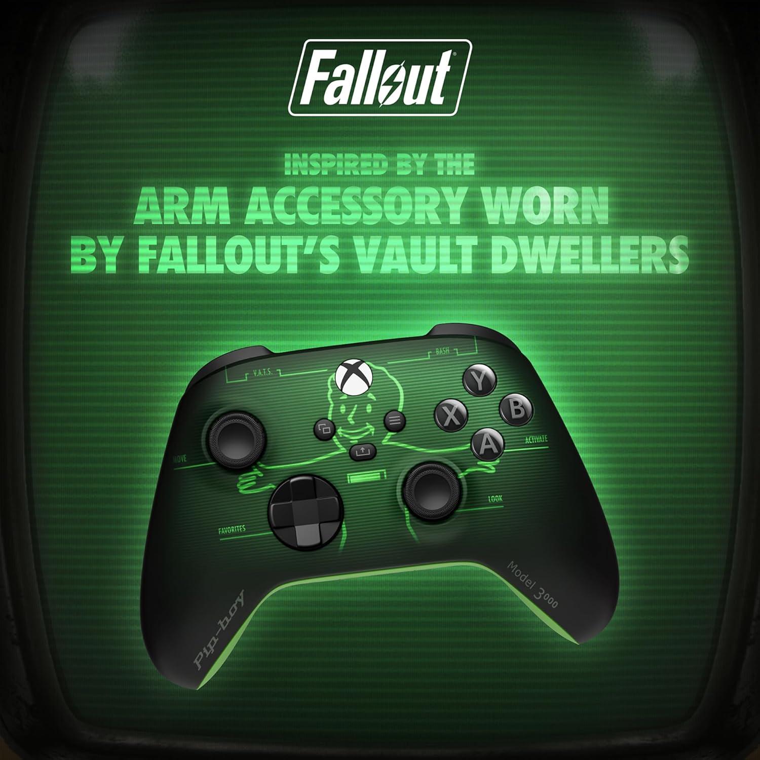 image:imageXbox Wireless Controller Heart Breaker Special Edition Wireless amp Bluetooth Connectivity New Hybrid DPad amp Share Button Featuring Textured GripFallout Edition