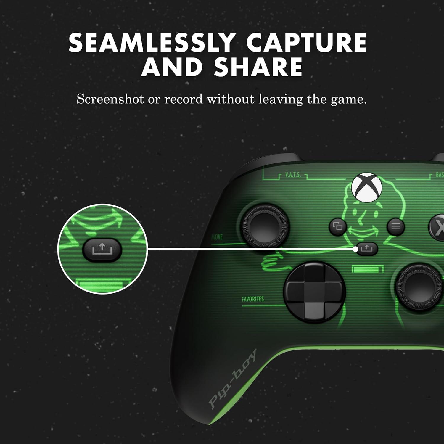 image:imageXbox Wireless Controller Heart Breaker Special Edition Wireless amp Bluetooth Connectivity New Hybrid DPad amp Share Button Featuring Textured GripFallout Edition