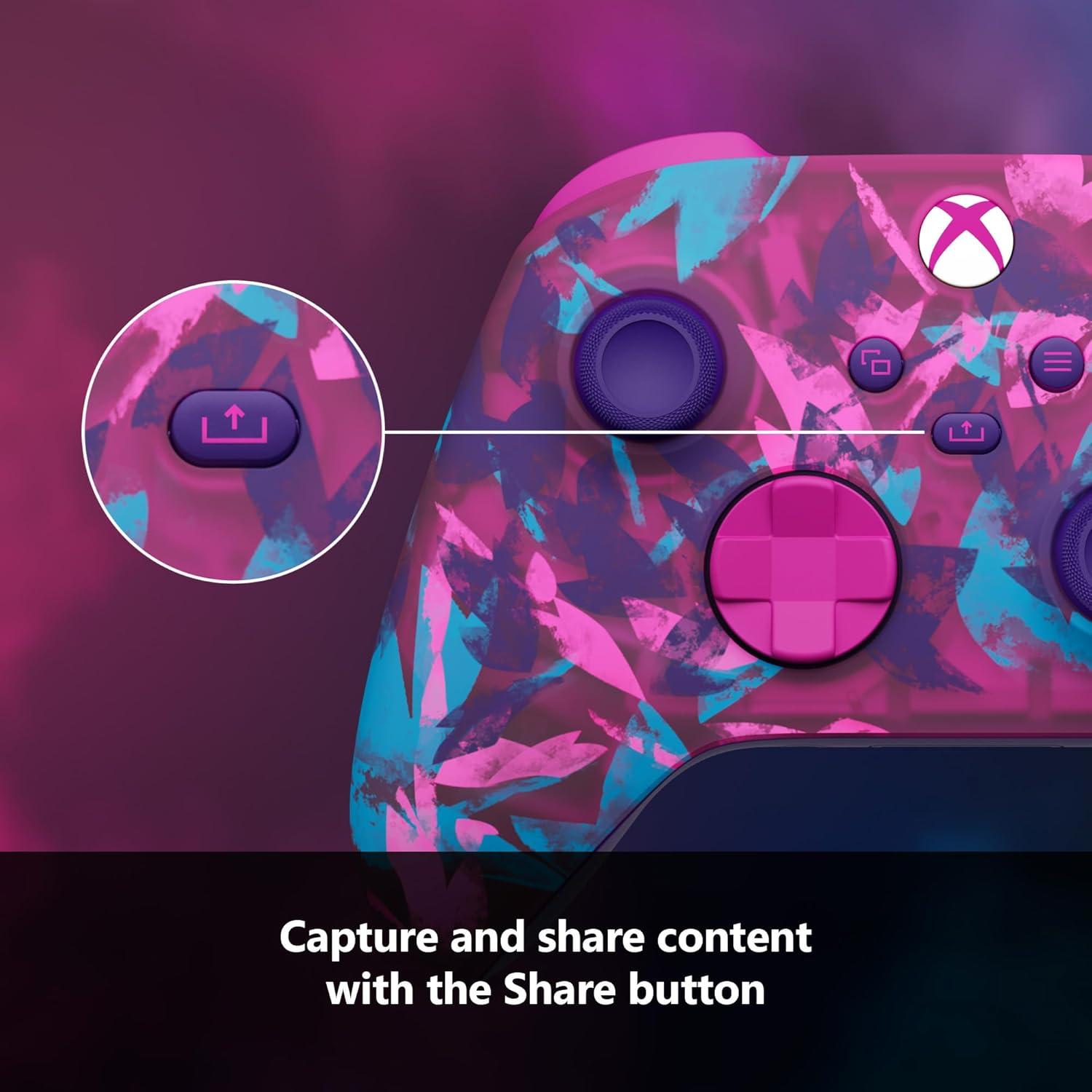 image:imageXbox Wireless Controller Heart Breaker Special Edition Wireless amp Bluetooth Connectivity New Hybrid DPad amp Share Button Featuring Textured GripHeart Breaker