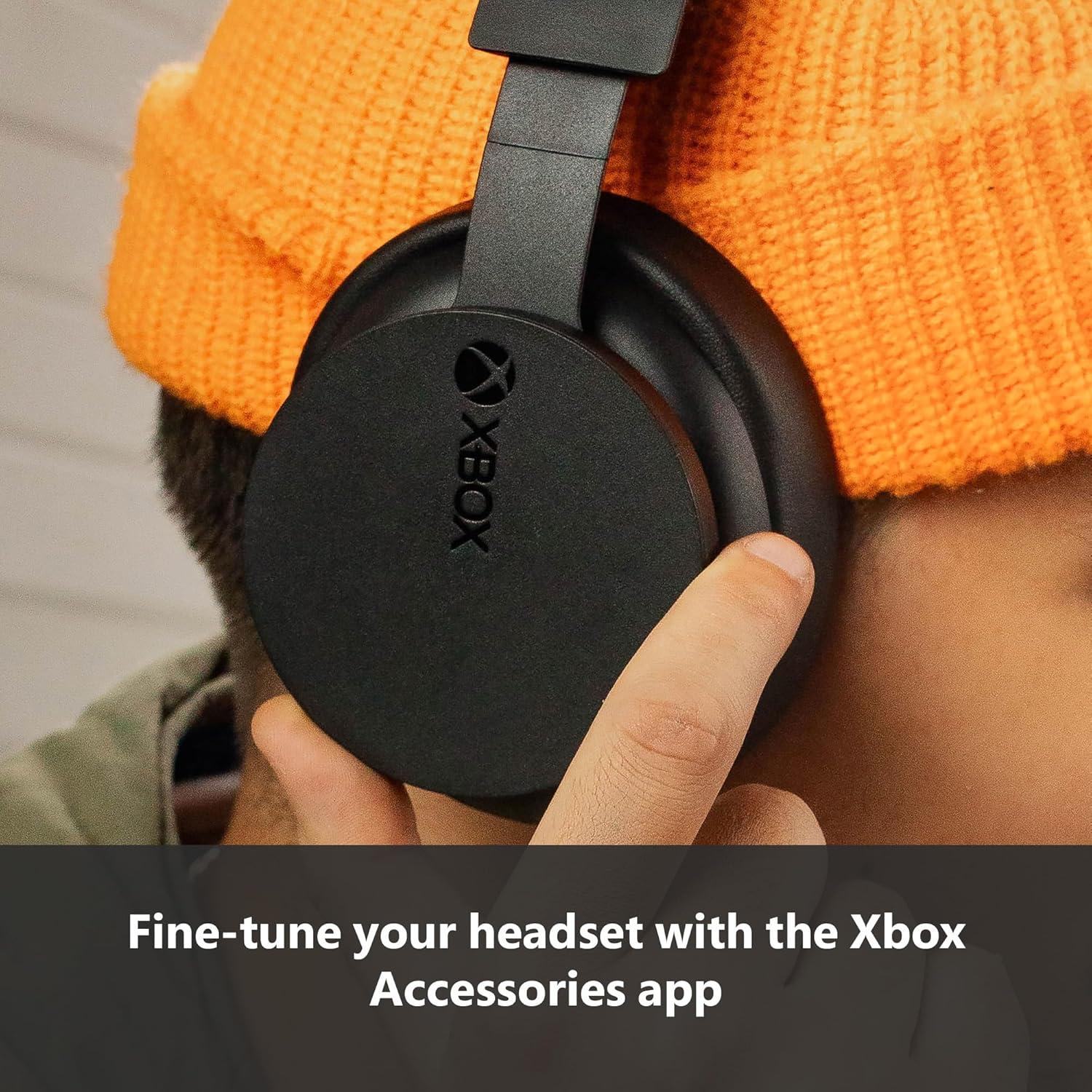 image:imageXbox Wireless Gaming Headset Over Ear Headphones Spatial Audio with Dolby Atmos Windows Sonic Series XS One Windows PC Mobile Carbon Black