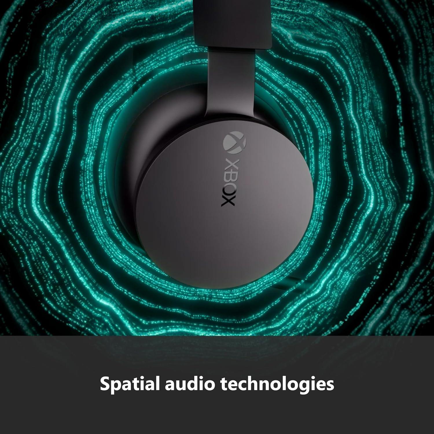 image:imageXbox Wireless Gaming Headset Over Ear Headphones Spatial Audio with Dolby Atmos Windows Sonic Series XS One Windows PC Mobile Carbon Black